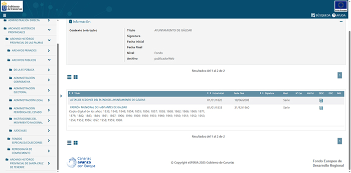 Nuevas digitalizaciones de padrones municipales de habitantes de la provincia de Las Palmas